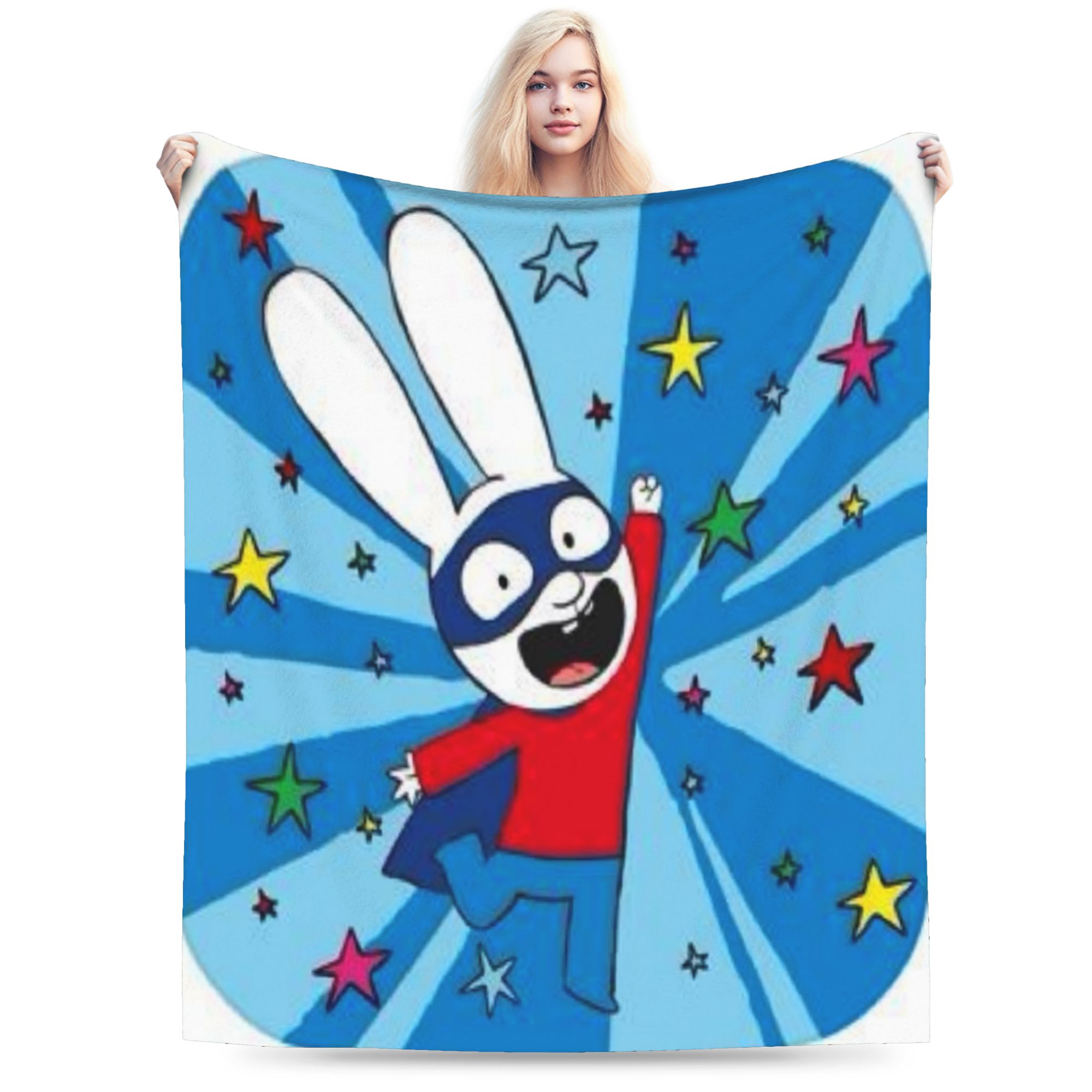 Cashmere Throw Blanket - Manta de Franela S-Simon Super Rabbit
